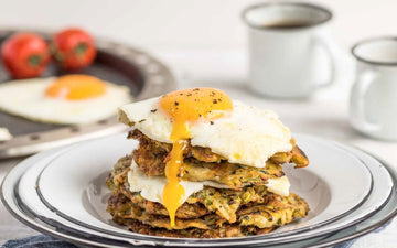 FRÜHSTÜCKS-STAPELN AUS EI UND KARTOFFELN