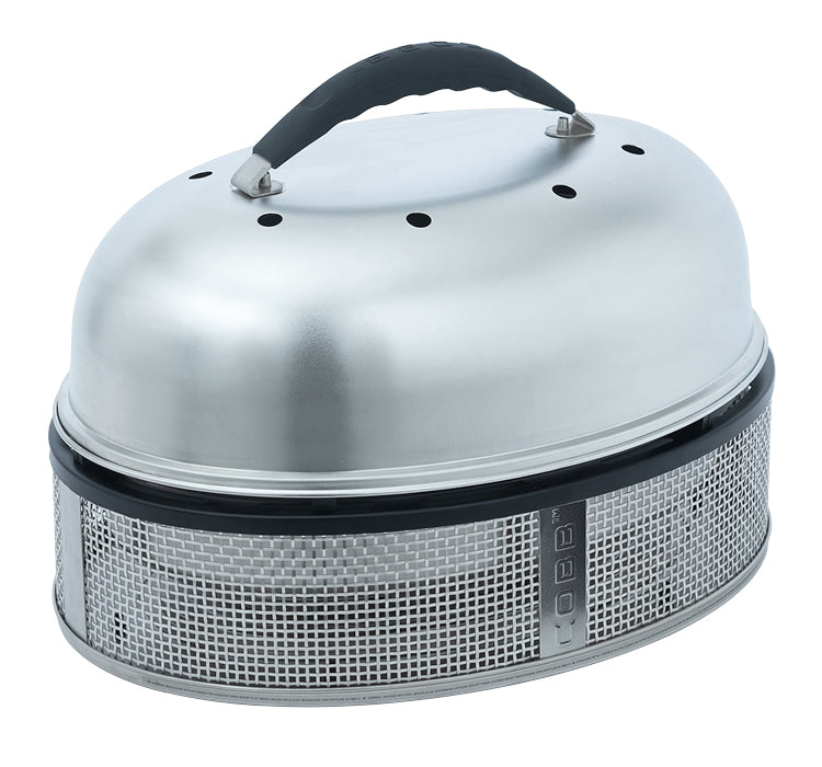 COBB Supreme Deluxe 2.0 ovalus kelioninis anglių grilis su Griddle+ plokšte